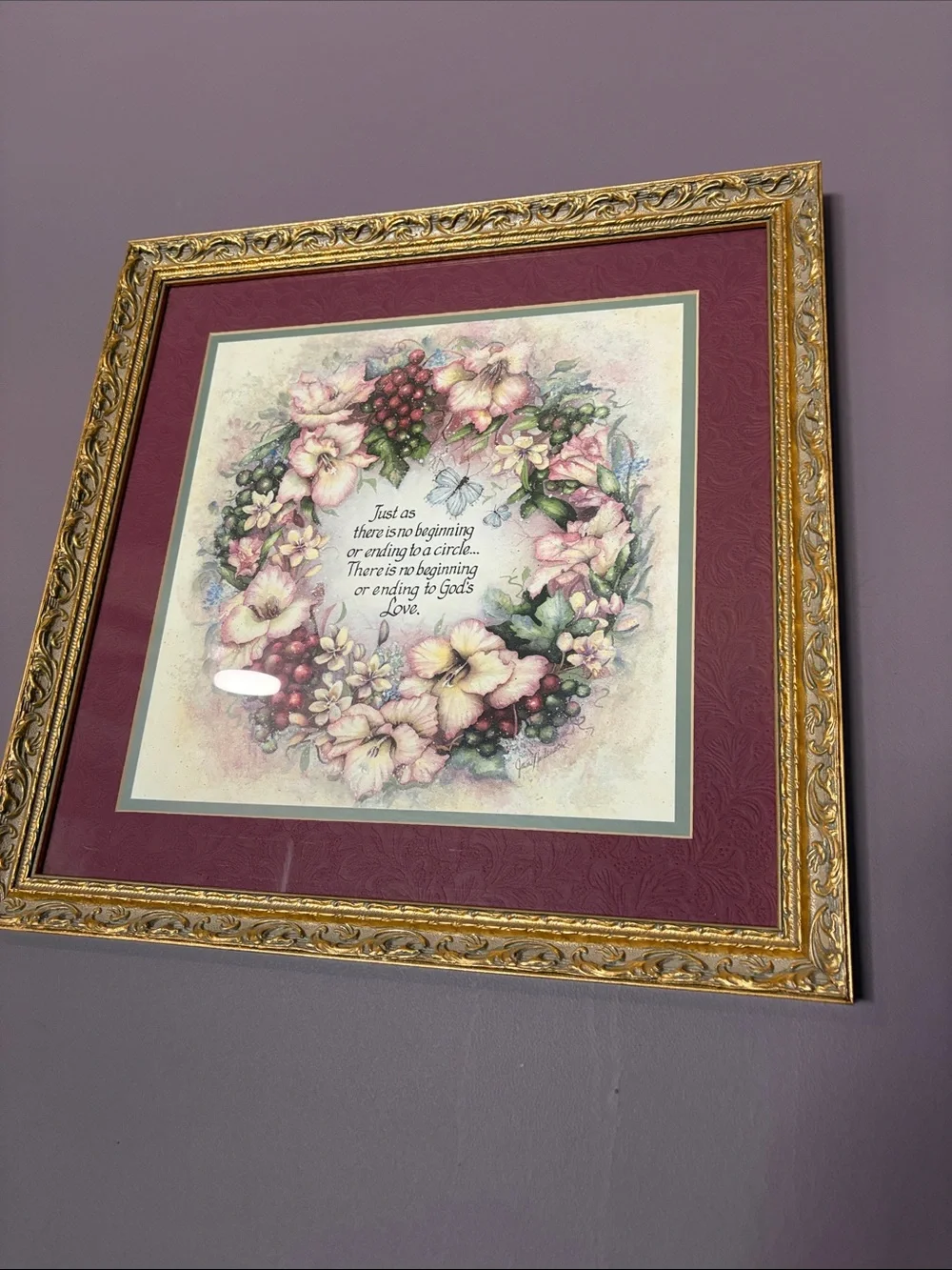 Home Interiors Gods Love Framed Wall Art